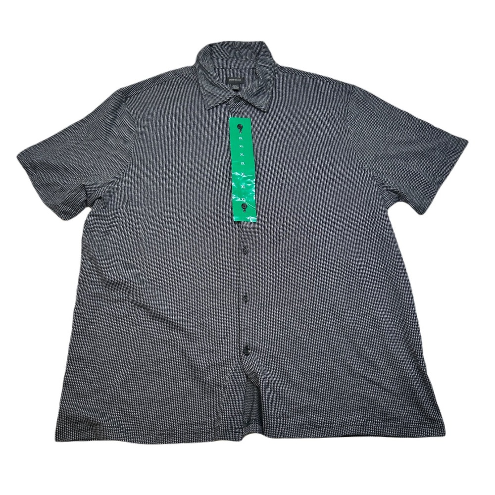 Buffalo David Bitton Button Up Shirt Mens‎ XL Grey Short Sleeve Texture Weave